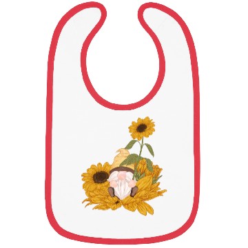 Discover Cute Gnome Sunflower Gardening Gnomes Bibs