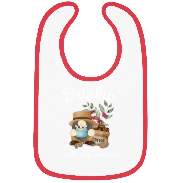 Discover Coffee Gnome Drinking Funny Gnome Lover Bibs