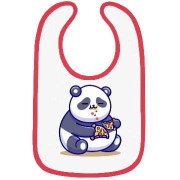 Discover Panda eating a Pizza Bibs