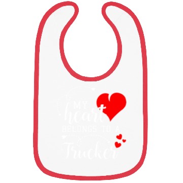 Discover I Love My Trucker Husband Wife Gift Valentines Day Bibs