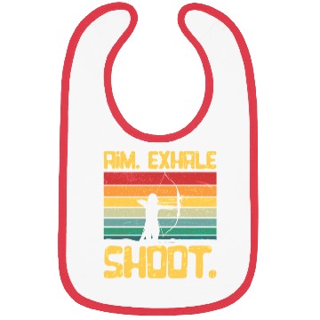 Discover Archery Girl Aim Exhale Shoot Archer Retro Vintage Bibs