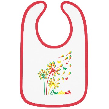 Discover Dandelion Flower With Flying Fists Juneteenth Cele Bibs