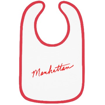 Discover Manhattan handwritten red New York City Bibs
