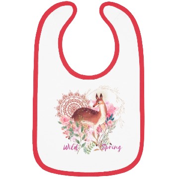 Discover Sweet Deer In Wild Spring - 4 Bibs