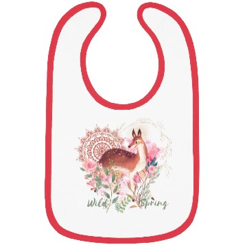 Discover Sweet Deer In Wild Spring - 8 Bibs