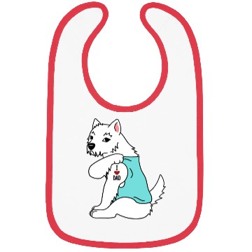 Discover I Love Dad Westie Bibs