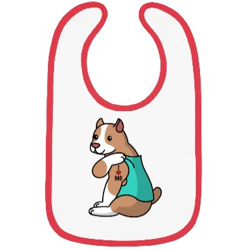 Discover I Love Dad Pit Bull Bibs