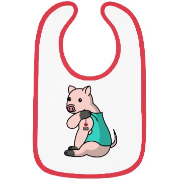 Discover I Love Dad Mini Pig Bibs