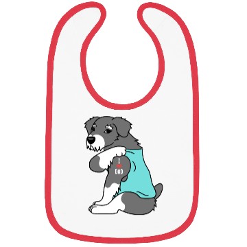 Discover I Love Dad Schnauzer Bibs
