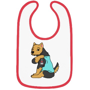 Discover I Love Dad Yorkshire Terrier Bibs