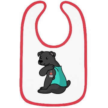 Discover I Love Dad Staffordshire Bull Terrier Bibs