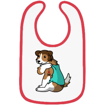 Discover I Love Dad Shetland Sheepdog Bibs