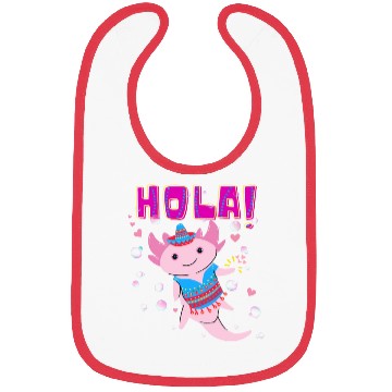 Discover Hola Cute Axolotl - 2 Bibs