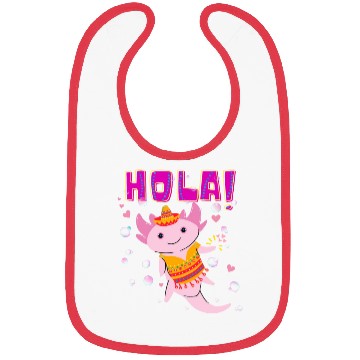 Discover Hola Cute Axolotl - 7 Bibs