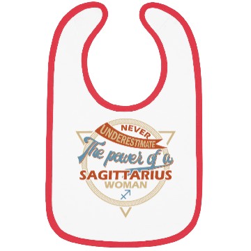 Discover Never Underestimate A Sagittarius Woman Bibs