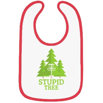 Discover Disc Golf Stupid Tree Sports Meme Quote Gift Bibs