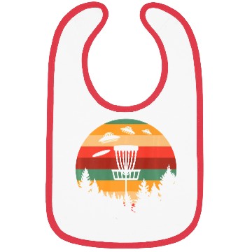 Discover Funny Disc Golf UFO Player Coach Retro Bibs