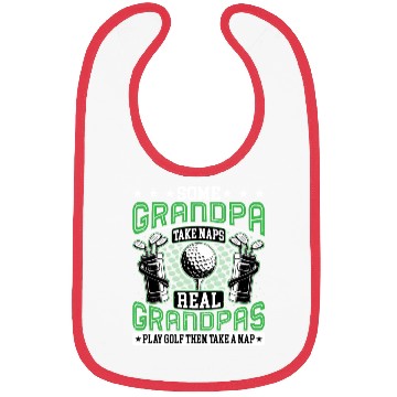 Discover Real Grandpas Play Golf Golfer Golf Lover Grandad Bibs