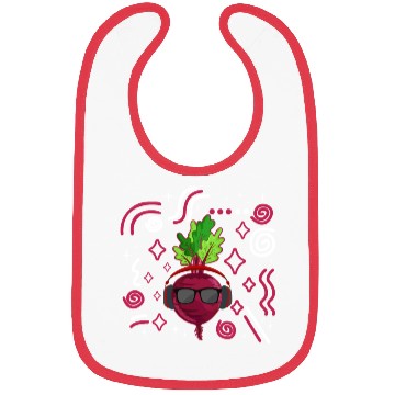 Discover Beets Vegetable Bibs, Fresh Beets Wearing