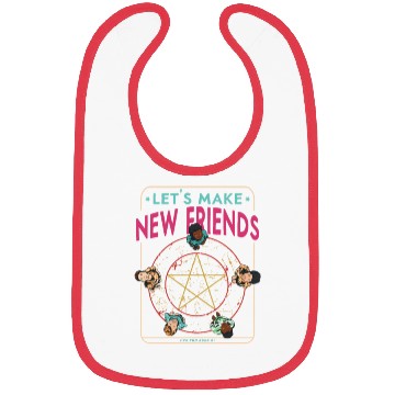 Discover Let's Make New Friends, Retro Occult Wiccan Bibs