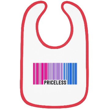 Discover Priceless Bisexual Pride Barcode Subtle Bi Flag Bibs