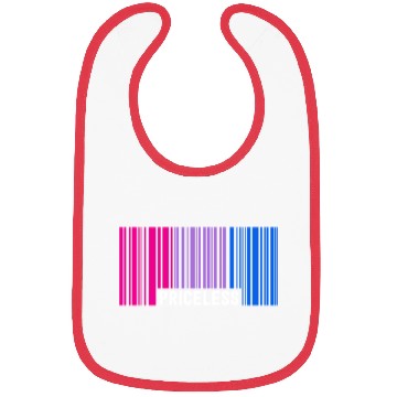 Discover Priceless Bisexual Pride Barcode Subtle Bi Flag Bibs