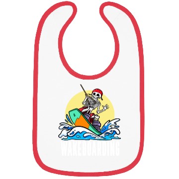 Discover Wakeboarder Skeleton On The Wakeboarding Bibs