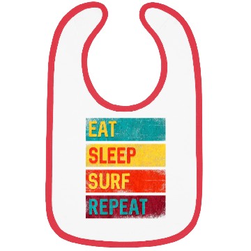 Discover Surfing Gift Eat Sleep Surf Repeat Bibs