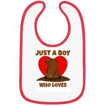 Discover Just A Boy Who Loves Groundhog Bibs