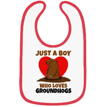 Discover Just A Boy Who Loves Groundhog Bibs