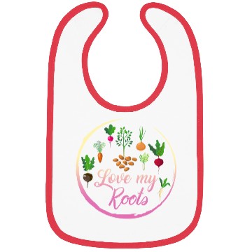 Discover Roots Vegetable Bibs, Love My Roots Bibs,