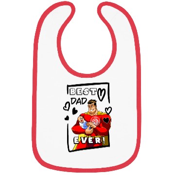 Discover Best Dad Ever SuperDad Bibs