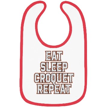 Discover Croquet Repeat : Eat Sleep Croquetfather'smother's Bibs