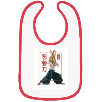 Discover Rabbit with katana Rabbit with katana gift inspira Bibs