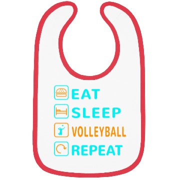 Discover Eat. Sleep. Volleyball. Repeat Design Bibs