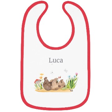 Discover Waldtier Bear Flowers Name Luca Bibs