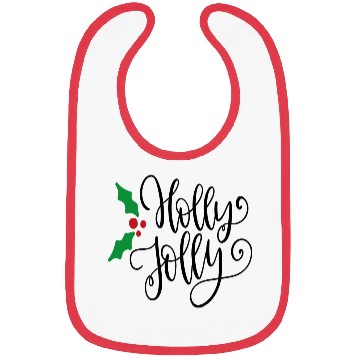 Discover Holly Jolly Mistletoe Holiday Bibs