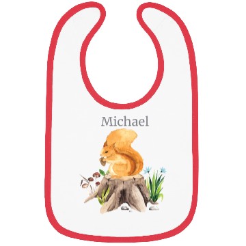 Discover Waldtier Squirrel Flowers Name Michael Bibs