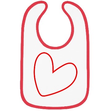 Discover Simple Red Heart Bibs