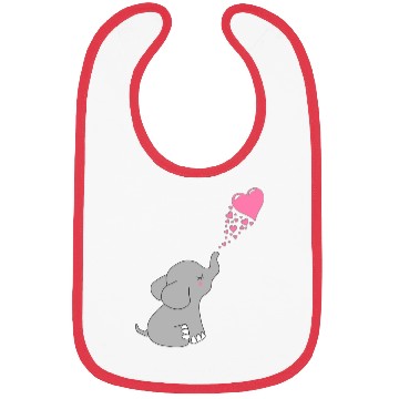 Discover Grey Elephant with love Bibs
