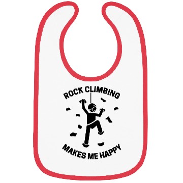 Discover Rock Climbing Makes Me Happy Bibs