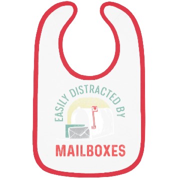 Discover Distracted by Mailboxes Dedicated Worker Gift Bibs
