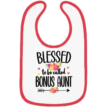 Discover Blessed Bonus Aunt Proud Step Auntie Gifts Bibs