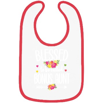 Discover Blessed Bonus Aunt Proud Step Auntie Gifts Bibs