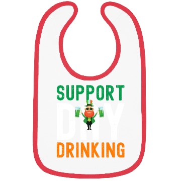 Discover Support Day Drinking St Patrick's Day Bibs