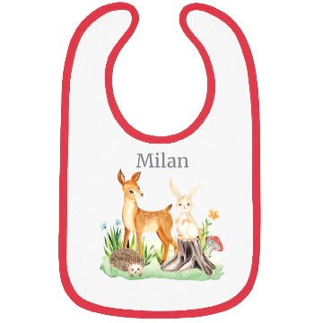 Discover Waldtier Waldtier Reh Hase Hedgehog Flowers Name Bibs