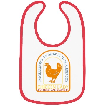 Discover Super Sexy Chicken Lady Bibs, Chicken Farmer