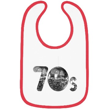 Discover 70s Silver Disco Bibs