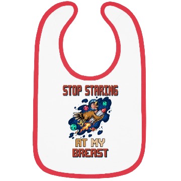 Discover Stop Staring A My Breasts, Turkey Funny Sarcastic Bibs