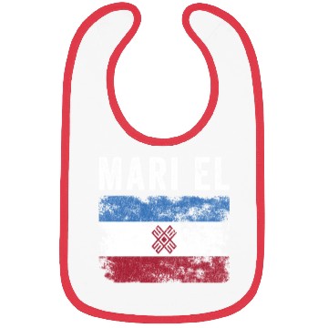 Discover Mari El Flag Distressed - Mari Flag Bibs